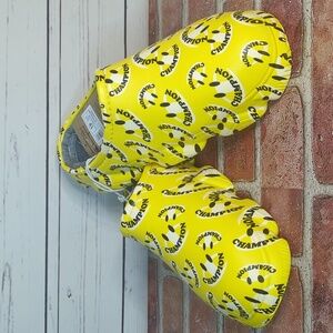 Champion Men's Super Meloso Warped‎ Yellow and White Clog Slip On Shoe Sandals